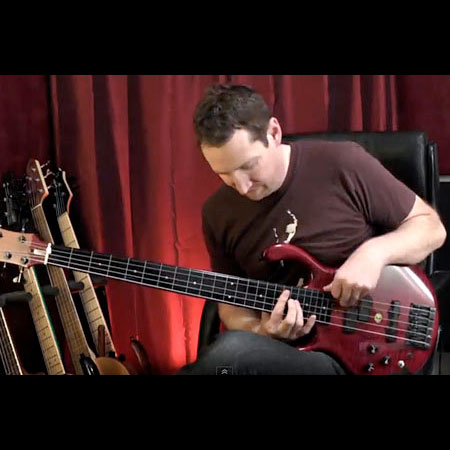 Jeff Schmidt playing fretless bass