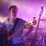 Guy Pratt with electric and upright bass guitars